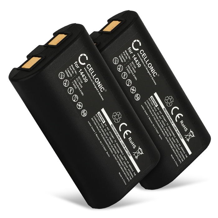 2x S0895880,W003688,14430 Battery for 3M PL200 / Dymo LabelManager 260 260P, 280, PnP Mobile Photo / Label Printer - 650mAh 7.2V - 7.4V Lithium Ion