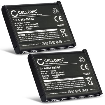 2x CELLONIC uppladdningsbart 4-268-590-02 batteri för Panasonic KX-TCA285 KX-TCA385 KX-UDT121 KX-UDT131 Sony Laser Mouse VGP-BMS77 trådlös telefon - telefonbatteri, ersättningsbatteri