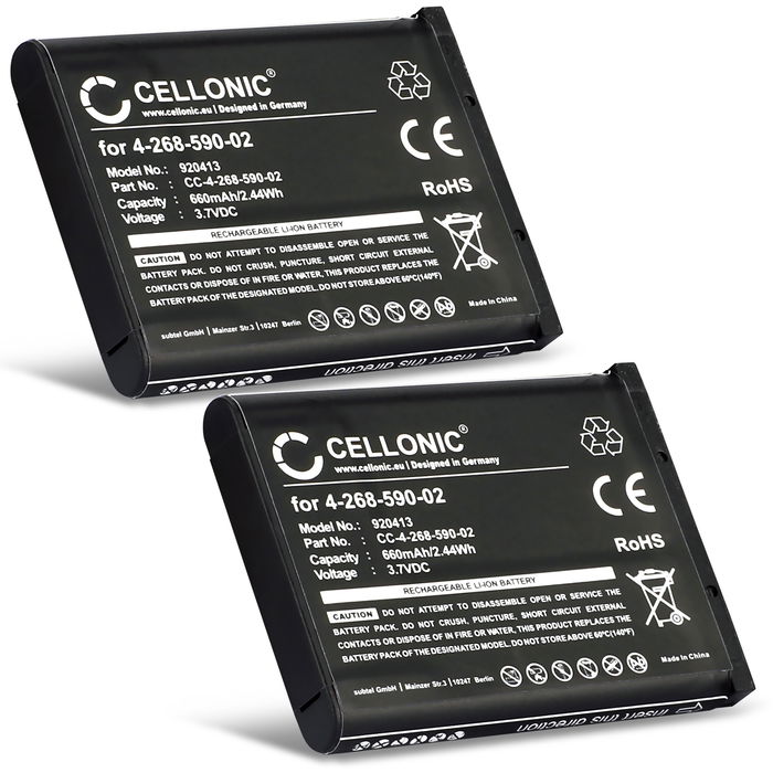2x Panasonic N4FUYYYY0047 Batteri - 660mAh ersättningsbatteri från CELLONIC