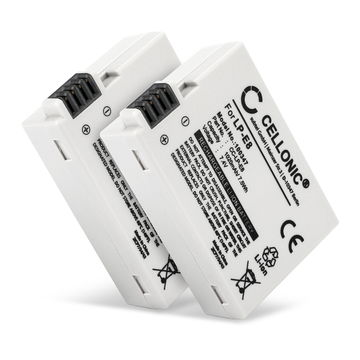 2x CELLONIC Camera Battery for Canon EOS 600D EOS 550D EOS 650D EOS 700D EOS Kiss X4 EOS X5 EOS X6i EOS Rebel T2i EOS T3i EOS T4i EOS T5i Replacement LP-E8 Battery 1020mAh Backup