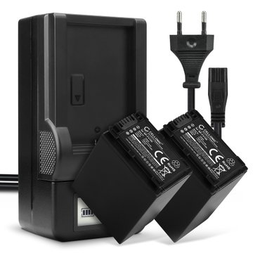 2x Batteri för Sony HDR-CX625 HDR-CX730 CX700 HDR-CX570 CX550 HDR-CX410 HDR-CX330e HDR-CX280 3300mAh + Laddare från CELLONIC
