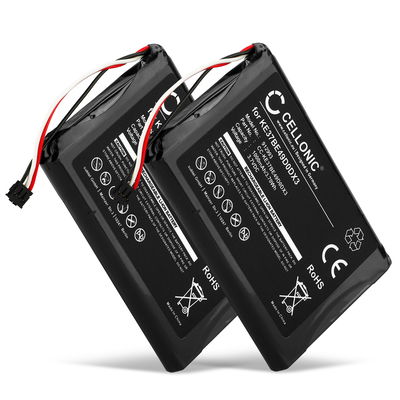 2x CELLONIC 361-00035-00, KE37BE49D0DX3 GPS-batteri för Garmin Edge 800 / Edge 810 / Edge Touring med 1000mAh 3.6V - 3.7V - navigatorbatteri med lång batteritid