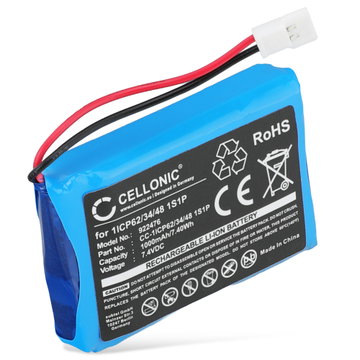 1ICP62/34/48 1S1P Batteri för CTMS Eurodetector betalterminal , kortläsare , POS - 1000mAh Laddningsbart ersättningsbatteri eller reservbatteri