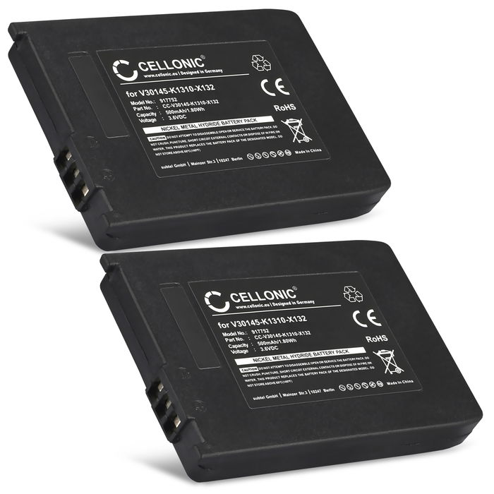 2x CELLONIC uppladdningsbart V30145-K1310-X132 batteri för Siemens Gigaset 4000 Micro, 4010, 4015, 4215, Gigaset SL3501, Gigaset M1, Active M trådlös telefon - telefonbatteri, ersättningsbatteri