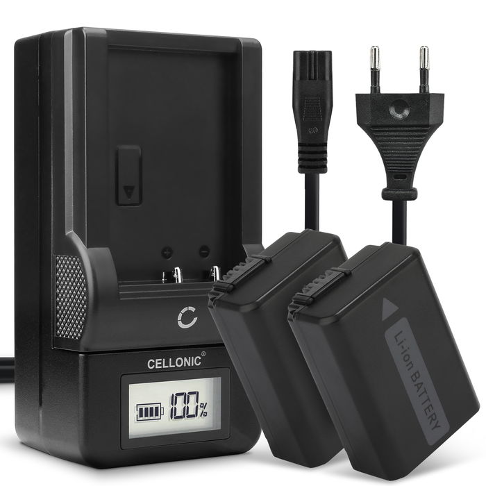 2x Sony A6400 ILCE-6400 1030mAh Batteri + Laddare från CELLONIC