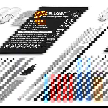 CELLONIC Phone Battery Replacement for Google Pixel 2 + 17-Tool Phone Repair Kit - G011A-B 2700mAh