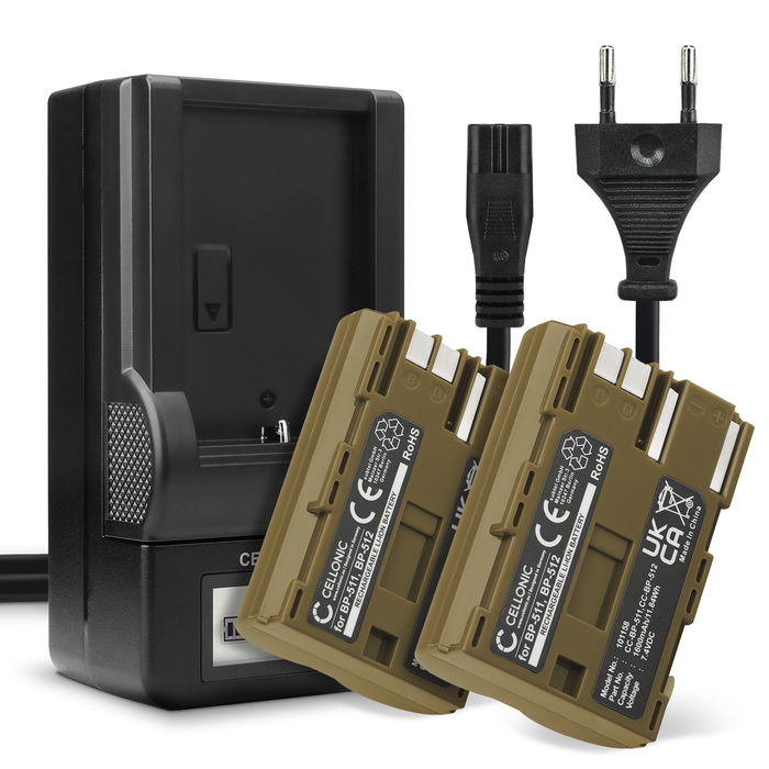 2x Batteri Canon EOS 50D - 1600mAh