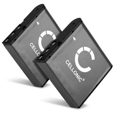 2x Batteri för Casio Exilim EX-FC100 FC150 EX-Z40 Z55 Z57 EX-Z750 Z300 Z400 Z450, NP-40 CELLONIC