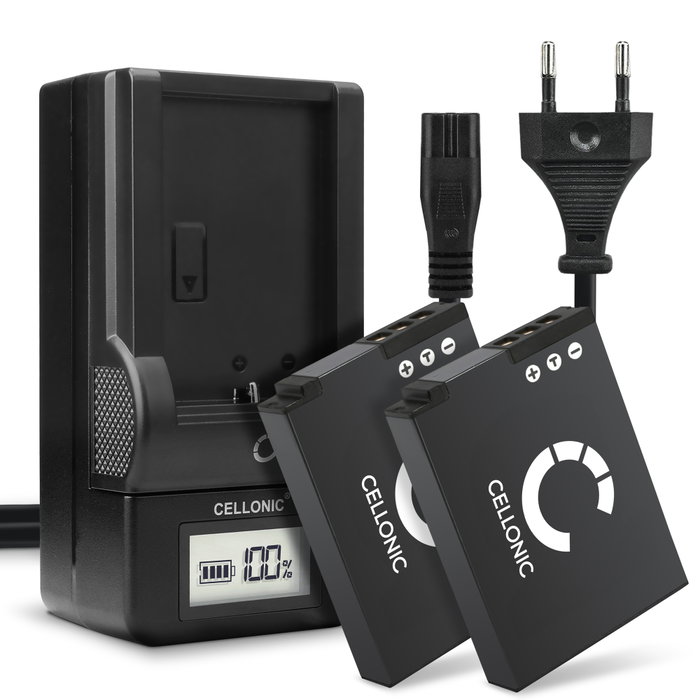 2x Batteri för Nikon CoolPix A900 W300 AW130 S9900 S9700 S9500 S9300 S9100 S8200 S6300 AW100s AW110s EN-EL12 1100mAh + Laddare från CELLONIC