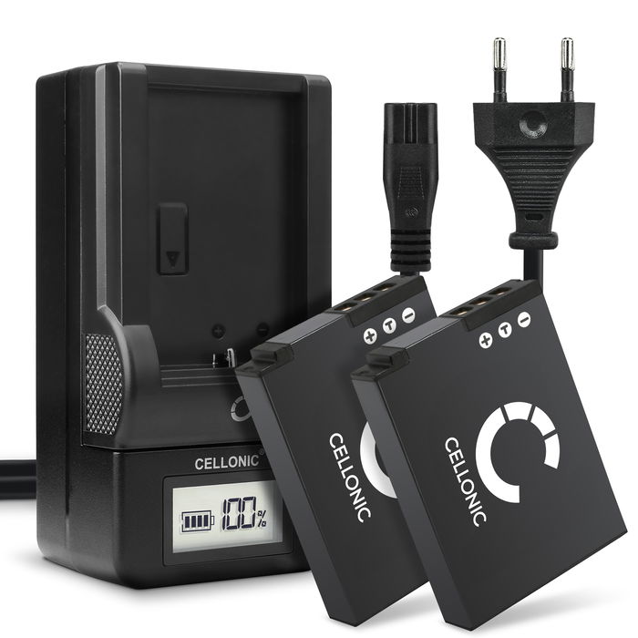2x Nikon MH-65 1100mAh Batteri + Laddare från CELLONIC