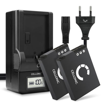 2x Batteri för Nikon CoolPix A900 W300 AW130 S9900 S9700 S9500 S9300 S9100 S8200 S6300 AW100s AW110s EN-EL12 1100mAh + Laddare från CELLONIC