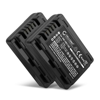 2x Batteri till Panasonic HC-V110, HC-V130, HC-V201 VW-VBY100 (850mAh, 3.7V) från CELLONIC