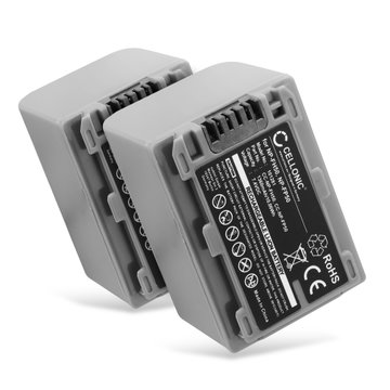 2x NP-FP50 NP-FH50 FH30 FH70 Batteri för Sony HDR-HC3 DCR-HC26 -HC20 -HC21 -HC23 -HC28 -HC30 -HC32 -HC36 -HC40 -HC96 DCR-DVD105 -DVD92 DCR-SR40 -SR80 -SR100, 1360mAh Kamera-ersättningsbatteri med lång batteritid