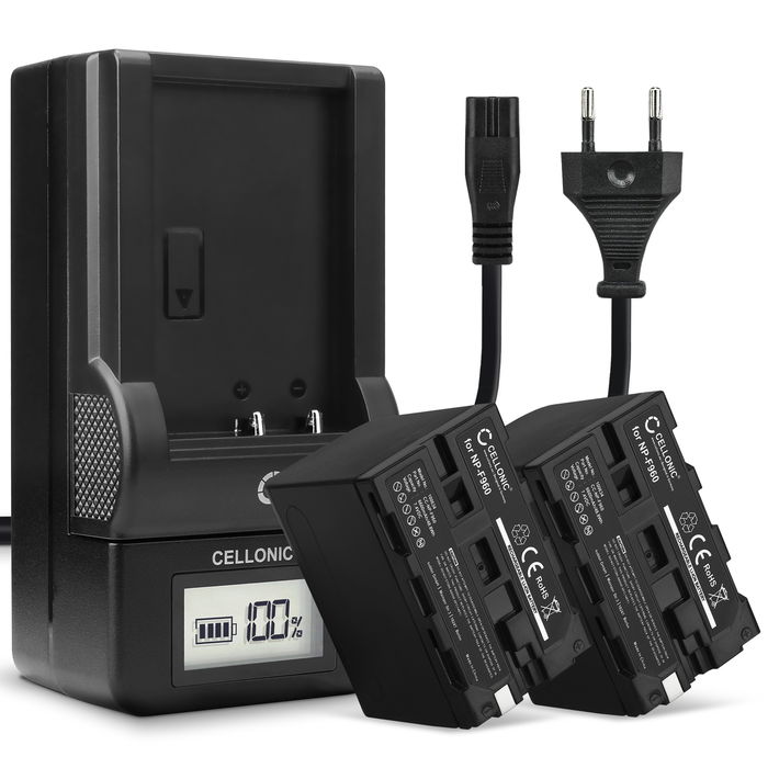 2x Batteri Sony HXR-NX3 6600mAh + Laddare