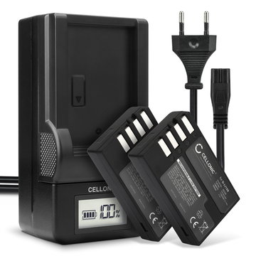 2x Batteri för Pentax KP K-50 K-30 K-S1 K-r K-500 K-S2 kamera med hög 1100mAh kapacitet + laddare för uppladdningsbara kamerabatterier