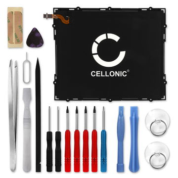 CELLONIC Replacement Tablet Battery for Samsung Galaxy Tab A 10.1 (SM-T580 / SM-T585) + 17-Tool Tablet Repair Kit - EB-BT585ABA 7300mAh