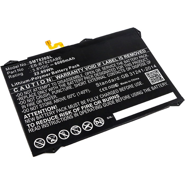 subtel EB-BT825ABA batteri för Samsung Galaxy Tab S3 (SM-T820 / SM-T825) surfplatta & tablet - ersättningsbatteri 6000mAh, 3.8V