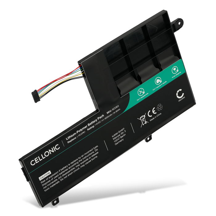 Batteri för Lenovo Yoga 510-14AST, 510-14IKB, 510-14ISK, 510-15IKB, 510-15ISK, L15M2PB1, L15C2PB1 7.6V 4600mAh från CELLONIC