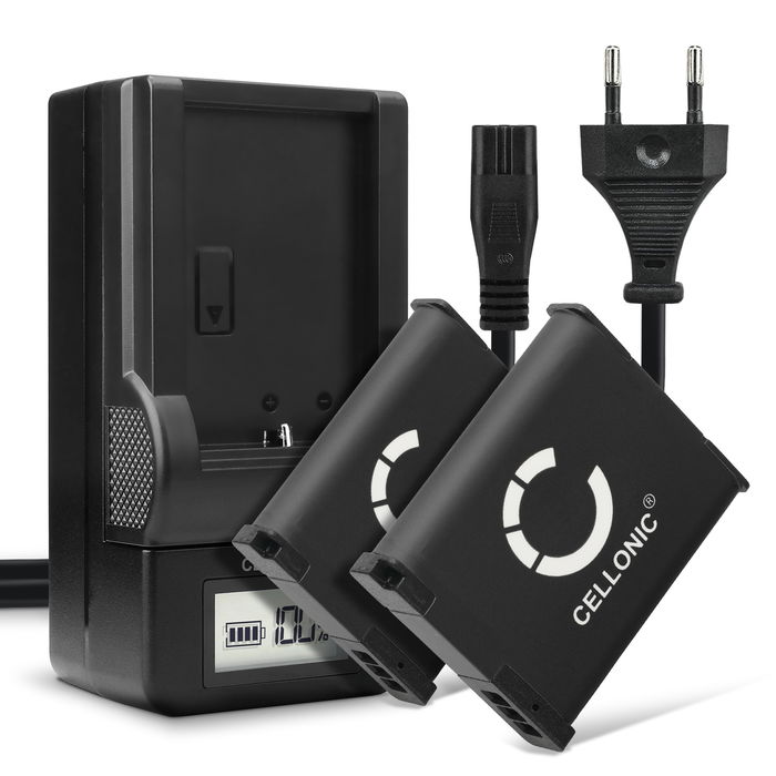 2x Panasonic Lumix DMC-TZ70 1050mAh Batteri + Laddare från CELLONIC