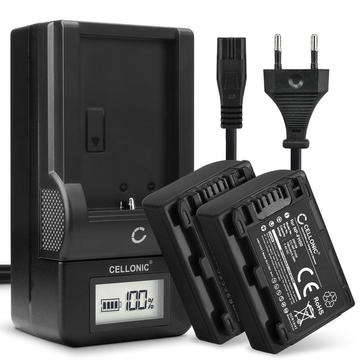 2x Sony DSLR-A200 (α200) Batteri 7.4V 700mAh + Laddare från Cellonic