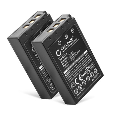 2x BLS-1 Batteri för Olympus E-420 E-450 E-410 E-400 E-420 E-620 E-600 Pen E-P3 E-PL1 E-P1 E-P2, 900mAh Kamera-ersättningsbatteri med lång batteritid