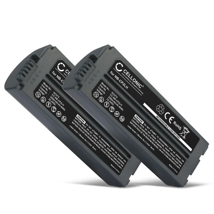 2x Canon Selphy CP1500 Batteri 22.2V 2000mAh från Cellonic
