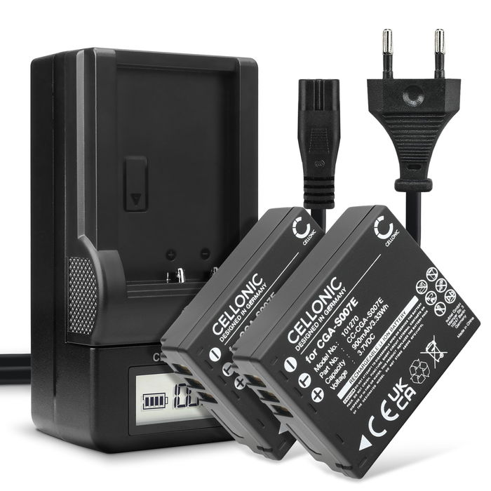 2x Panasonic Lumix DMC-TZ2 Batteri