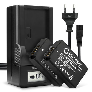 2x Batteri för Nikon 1 AW1 1 J1 J2 J3 1 S1 1 V3 Coolpix A P1000 CoolPix P950 DL24-500 kamera med hög 800mAh kapacitet + laddare för uppladdningsbara kamerabatterier / ersätter ditt Nikon-batteri