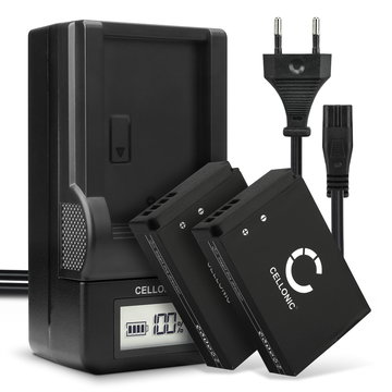 2x Batteri för Canon EOS M50, EOS M100, EOS 100D, PowerShot SX70 HS kamera med hög 820mAh kapacitet + laddare för uppladdningsbara kamerabatterier