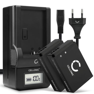 2x Batteri för Canon EOS M50, EOS M100, EOS 100D, PowerShot SX70 HS kamera med hög 820mAh kapacitet + laddare för uppladdningsbara kamerabatterier