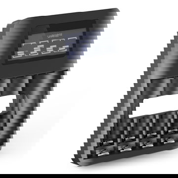 CELLONIC micro USB batteriladdare för AA- och AAA-batterier (NiMH). Ladda 4 batterier samtidigt, både AA samt AAA - Batteri-laddare med överladdningsskydd