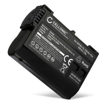 Batteri EN-EL15 för Nikon D850 D750 1 V1 D7500 D7200 D800 D810 D7100 D7000 Z6 II D610 från CELLONIC
