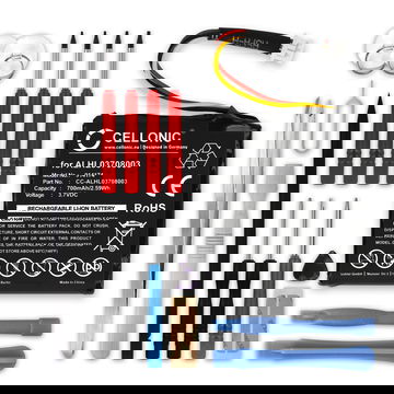 1ICP6/34/36 AHA11108001 ALHL03708003 VF3k GPS-batteri för TomTom Start 20 / Start 25 med 700mAh + skruvmejsel-set - navigatorbatteri med lång batteritid inkl. verktygsset för batteribyte