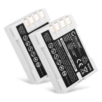 2x BLM-1 BLM-5 Batteri för Olympus E-520 E-510 E-500 E-5 E-3 E-1 E-330 E-300 E-30 C-8080 C-5060 C-7070, 1600mAh Kamera-ersättningsbatteri med lång batteritid