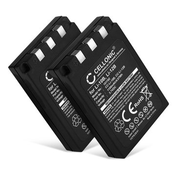2x LI-10B LI-12B Batteri för Olympus C-770 C-765 Ultra Zoom C-760 C-50 Zoom C-60 C-70 C-5000 C-7000 FE-200 Stylus 300 Mju 400 300 IR-500 Micro 600 X-500 D-590, 1100mAh Kamera-ersättningsbatteri med lång batteritid