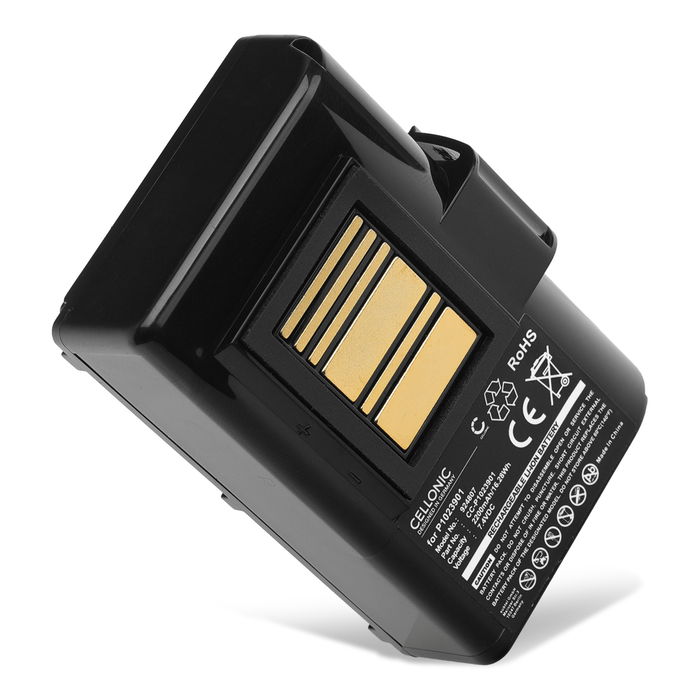 menge_mfb] P1023901 Batteri för trådlös Zebra QLN220, QLN320, Zebra ZQ500, ZQ510, ZQ520, ZQ610 skrivare - lång batteritid och hög 2200mAh kapacitet - Laddningsbart ersättningsbatteri eller reservbatteri för etikettskrivare, fotoskrivare, label maker, prin