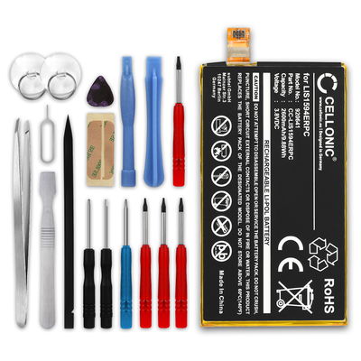 mobilbatteri för Sony Xperia Z5 Compact / XA Ultra LIS1594ERPC med 3.8V, 2600mAh inkl. Verktygskit för enkla batteribyte - ersättningsbatteri med lång batteritid + skruvmejsel-set