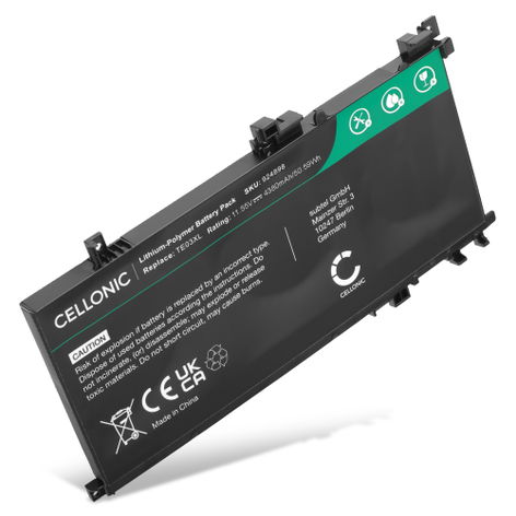 Battery for HP 15-BC; Omen 15-AX, 15T-AX; Pavilion 15-BC TE03XL (4380mAh, 11.55V) from CELLONIC