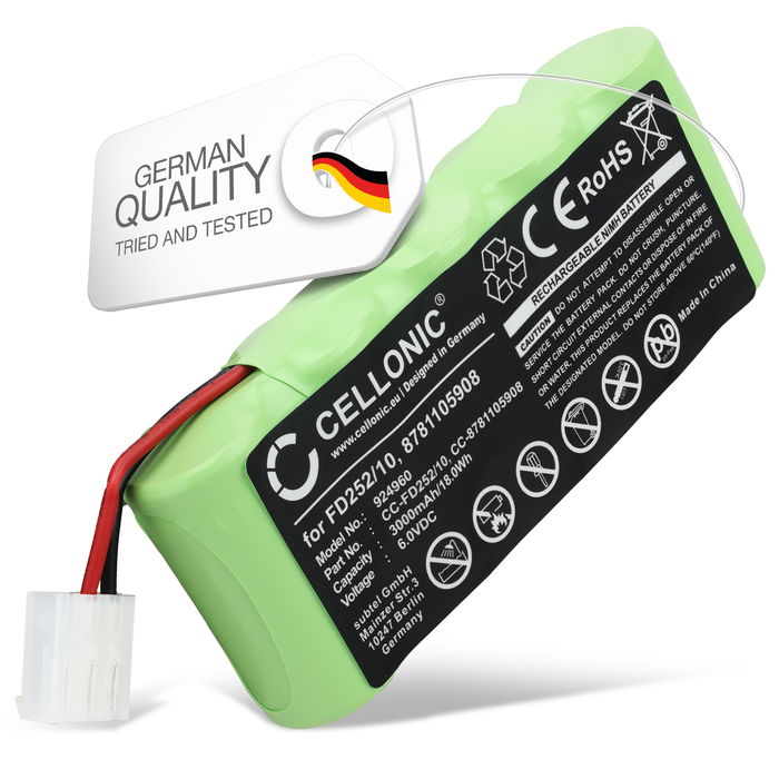 FD252/10 Batteri för Bosch Somfy K8, K10, K12 Easy Lift, Roll Lift, Rollfix smart home-enhet - 3000mAh Laddningsbart ersättningsbatteri eller reservbatteri