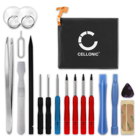 Battery for Nokia 8 (2017) HE328 (2500mAh, 3.85V) + Tool-kit from CELLONIC
