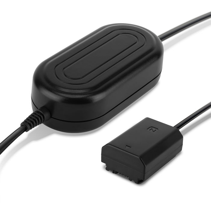 Strömförsörjning för Sony Alpha 7 IV, 7C, 7S II, 7R III, Alpha 9, Alpha 6600 AC-adapter AC-FZ100 DC-koppling – Batteri-Dummy / Nätdel från subtel