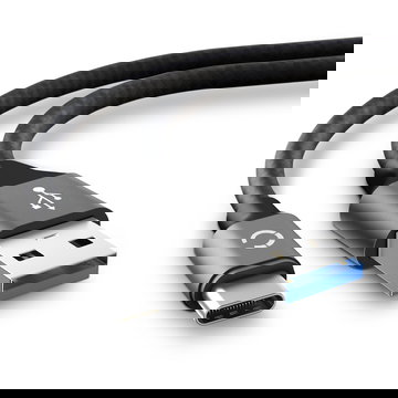 data-kabel - för K1HY24YY0021 Panasonic Lumix DC-GH5 DC-GH5s DC-S1 DC-S1H DC-S1R kamera - 2m 3A Nylon Datakabel grå