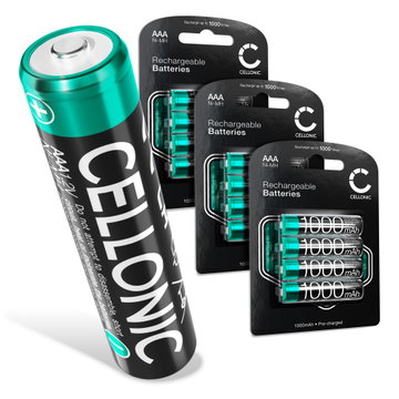 Cellonic Uppladdningsbara batterier AAA 12x Micro HR03