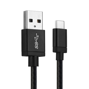 svart datakabel för Xiaomi Mi 11, 11 Ultra, 10, 10T Pro, Redmi Note 10, 10 Pro, 9, 9 Pro, 8 Pro mobil & smartphone - 1m 3A för snabb överföring - Nylon USB-sladd