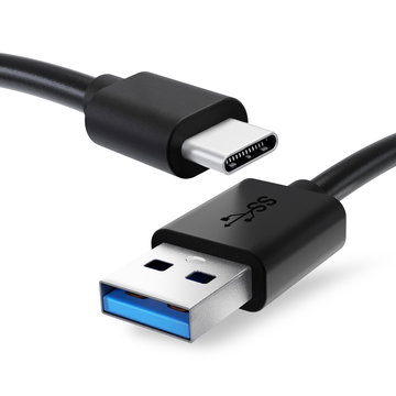 USB C Type C Phone Charger Cable for Nokia 8.3, 8.1 / 7.2, 7.1, 7+ / 6.2, 6.1 / 5.4, 5.3 / 3.4 / 9 Pureview / M2 1m Fast Charging 3A Smartphone Data Cable PVC Black