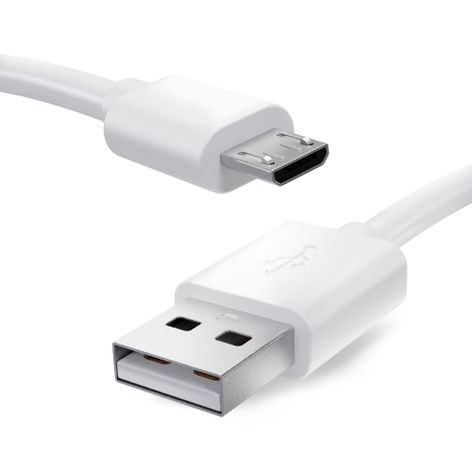 Micro USB to USB A Camera Data Cable for Canon PowerShot SX740 HS, SX620 HS, SX70 HS, G7 X Mark II White PVC 1m from CELLONIC