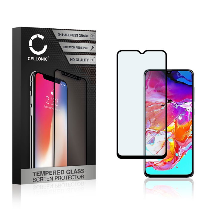 0,33mm Displayskydd / skärmskydd för Samsung Galaxy A70 (SM-A705)- mobil, 9H 3D Case-friendly, Full Glue - smartphone-skyddsglas, screen protector