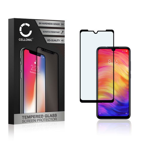 Skärmskyddsglas för Xiaomi Redmi Note 7 – 3D Full Cover (runda kanter) Härdat skyddsglas 0,33mm från CELLONIC