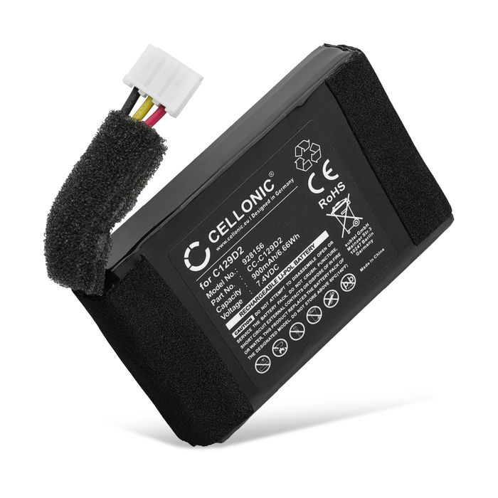 Batteri för Bang & Olufsen BeoPlay P2 med litium polymer, 900mAh, Ersättningsbatteri