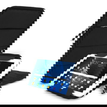 CELLONIC skal för 8 tums surfplatta - universellt tablet-skydd i svart Nylon – Skyddande vattenresistent fodral med stötdämpande bubblor (anti-shock bubbles)